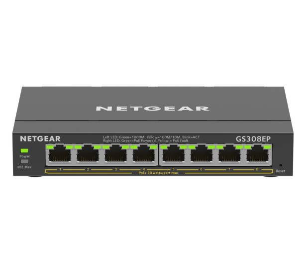 Netgear 8p GS308EP (8x10/100/1000Mbit, 8xPoE+) - 676502 - zdjęcie